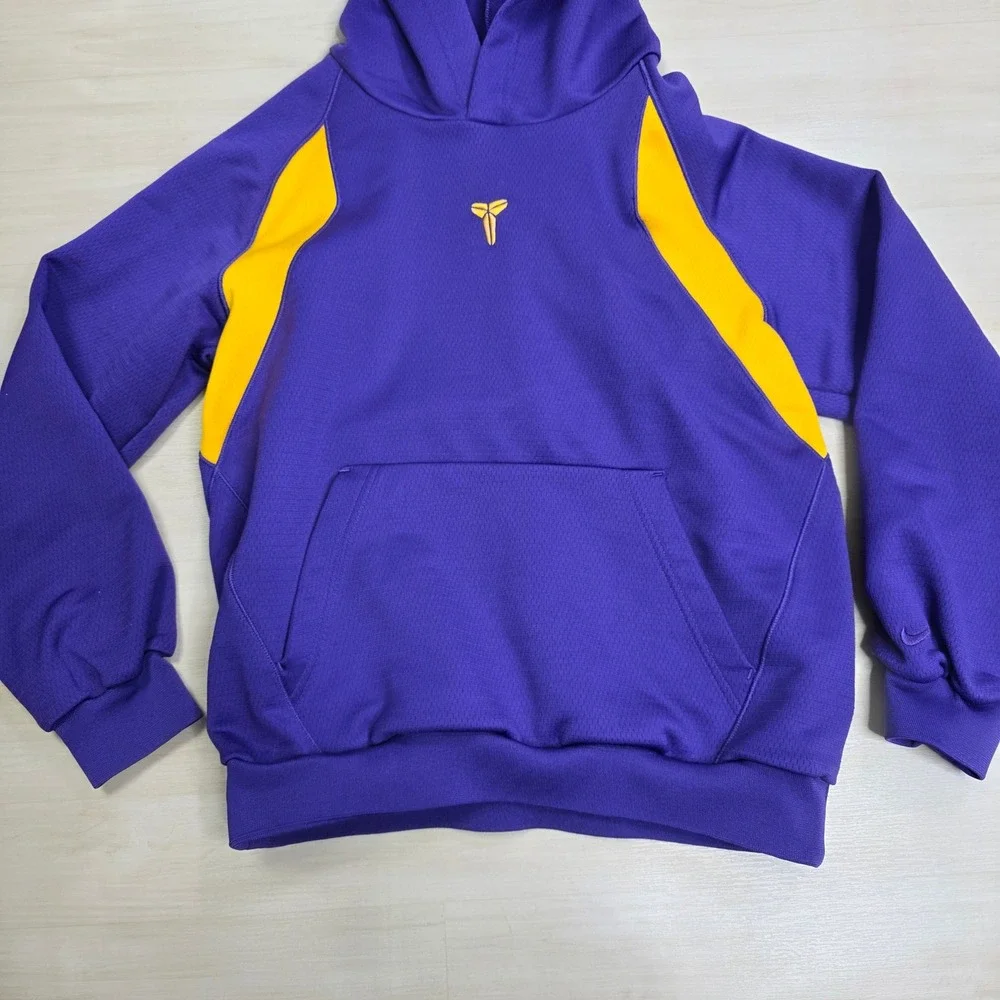 Nike Kobe Mamba Mentality Therma-Fit‎ Hoodie Purple Yellow Kids Size Large
